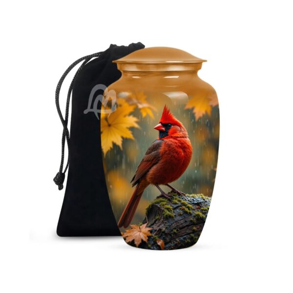 Cardinal Bird Urns for Human Ashes - Metal Urns for Adults