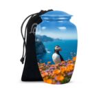 Puffin Bird Cremation Urn for Adult Men - Funeral Ashes Container - Memorial Urns for Burial & Funeral