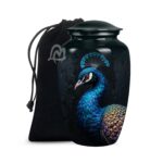 Peacock Cremation Urns for Ashes Adult Large Cremation Funeral Human Memorial Burial Remain Metal
