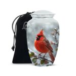 Decorative Modern Urn, Funeral Urns for Mom - Peaceful Bird Design Urns for Ashes.