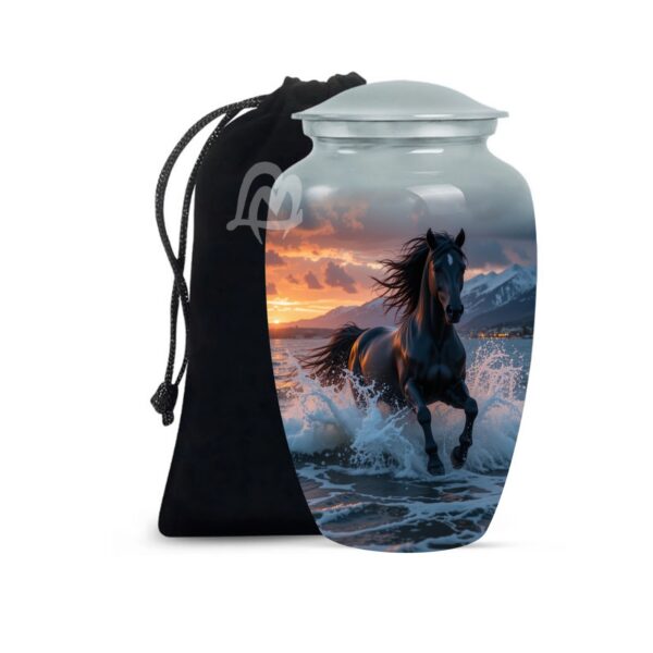 Until we meet again - Wild Horses Cremation Urn for Ashes Adult Male