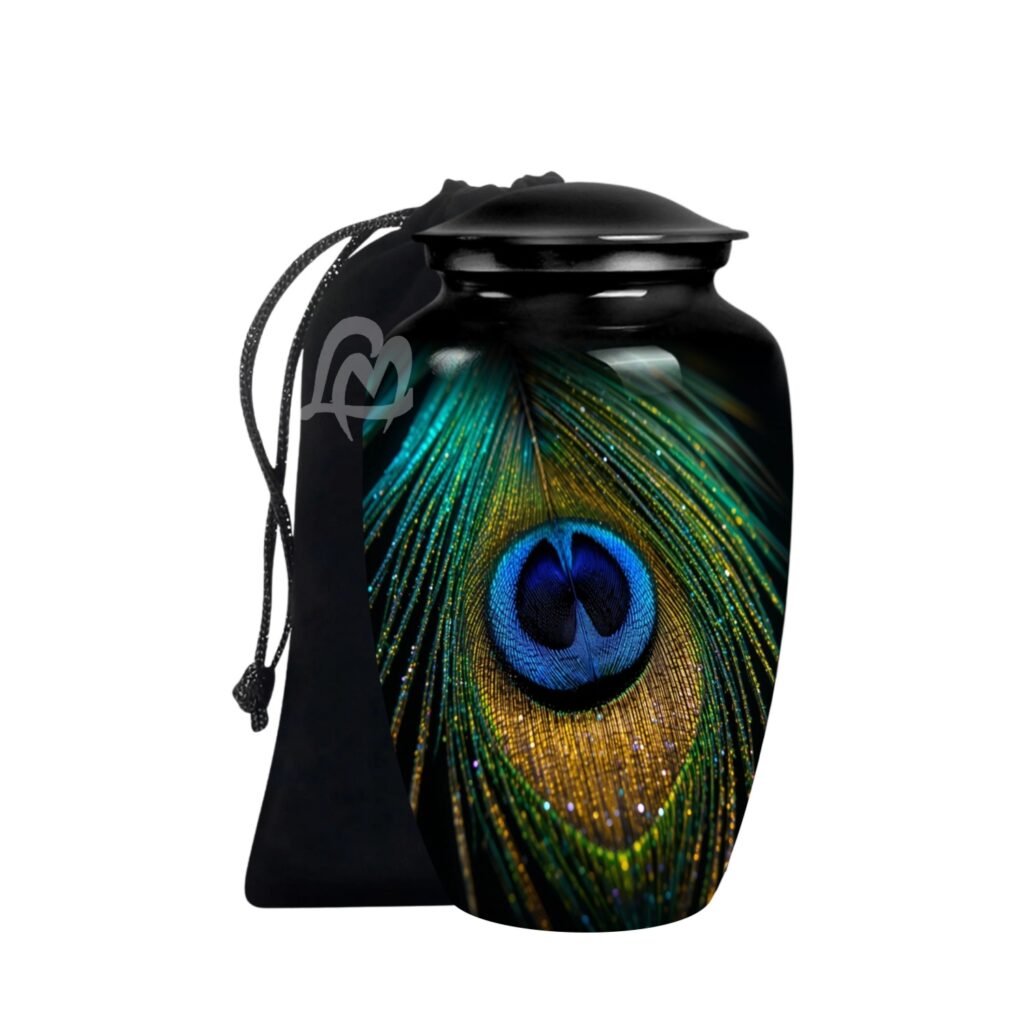 Peacock Cremation Urns for Ashes Adult Large Cremation Funeral Human Memorial Burial Remain Metal