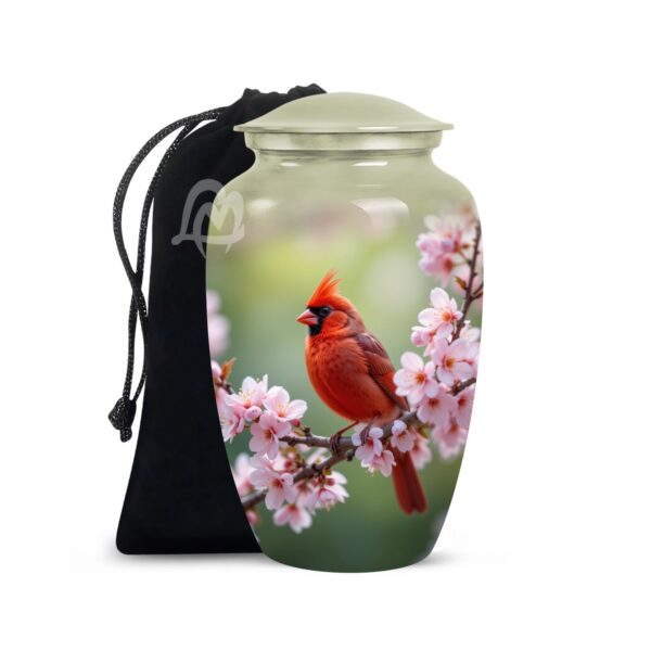 Decorative Modern Urn, Funeral Urns for Mom - Peaceful Bird Design Urns for Ashes.