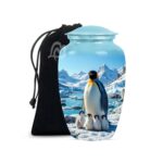 Penguine Cremation Urn Memorial Human Ashes Container Jar Pot | Burial Funeral Urns