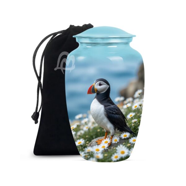 Puffin Bird Cremation Urn for Adult Men - Funeral Ashes Container - Memorial Urns for Burial & Funeral
