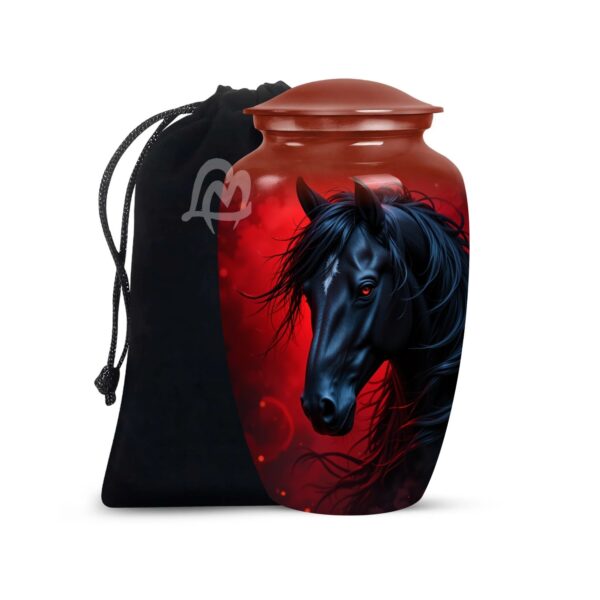 Guided by your spirit - Wild Horses Cremation Urn for Ashes Adult Male