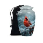 Decorative Modern Urn, Funeral Urns for Mom - Peaceful Bird Design Urns for Ashes.