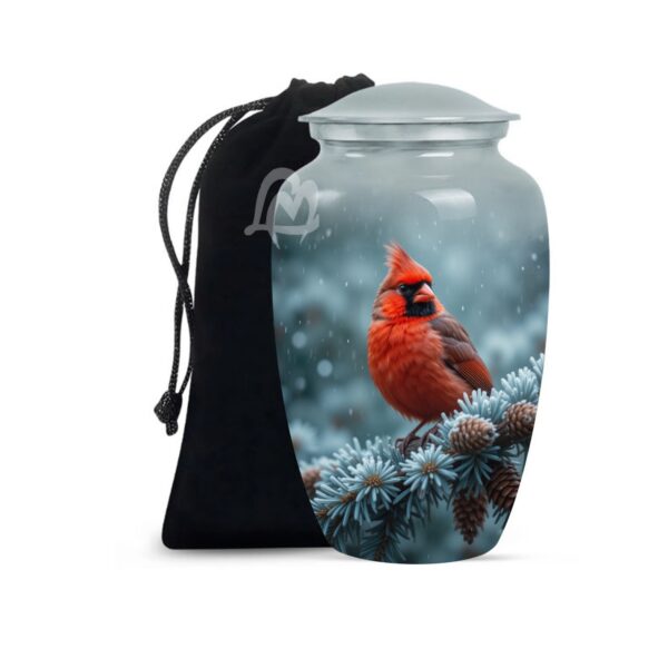 Decorative Modern Urn, Funeral Urns for Mom - Peaceful Bird Design Urns for Ashes.