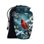 Cardinal Bird Urns for Human Ashes - Metal Urns for Adults