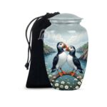 Puffin Bird Cremation Urn for Adult Men - Funeral Ashes Container - Memorial Urns for Burial & Funeral