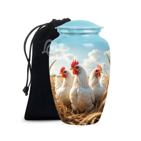 Memorial Urn with Velvet Bag & Secure Lid – A Loving Tribute to Honor His Life,