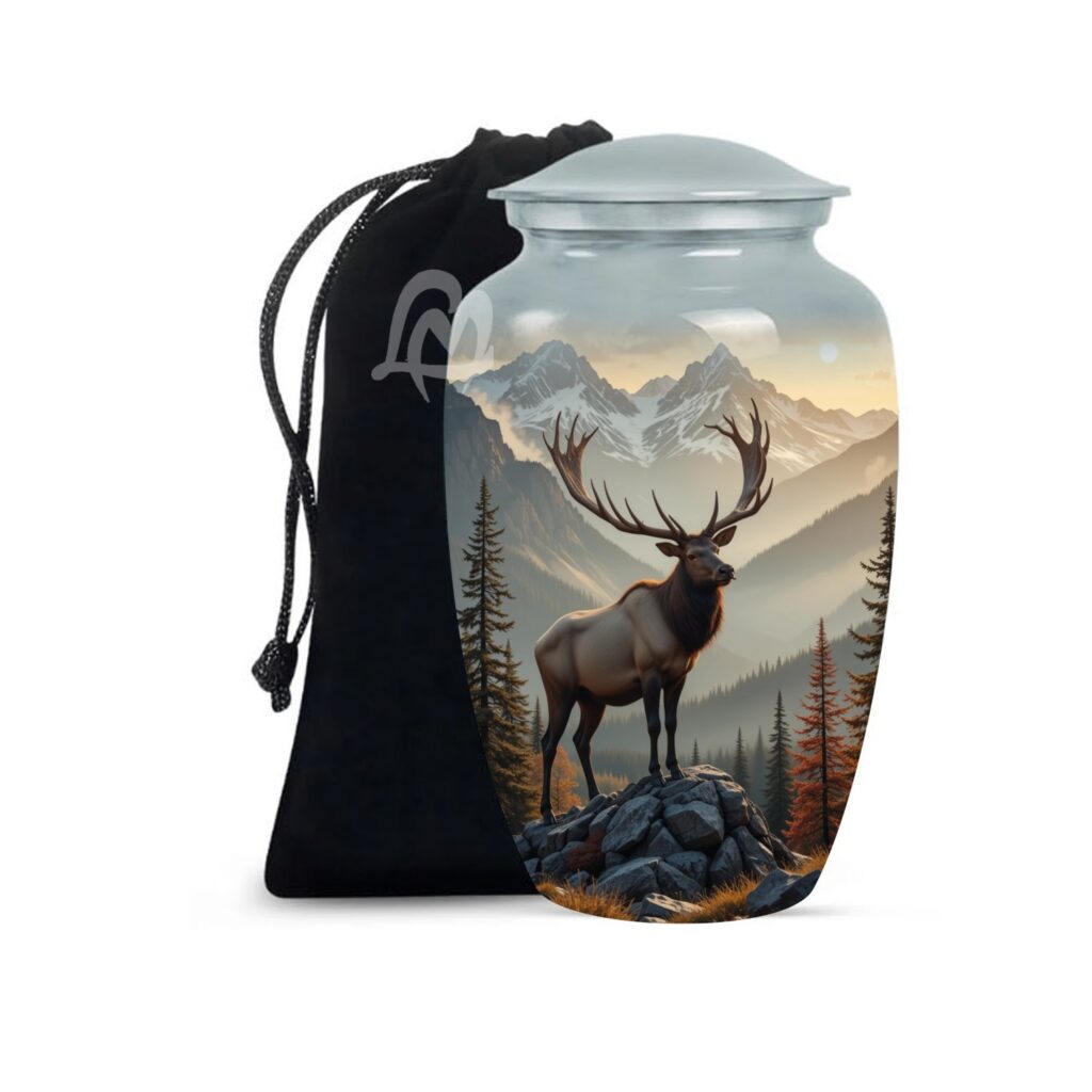 Decorative Funeral Urn for Ashes Printed Memorial Urns for Male & Female