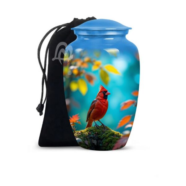 Decorative Modern Urn, Funeral Urns for Mom - Peaceful Bird Design Urns for Ashes.