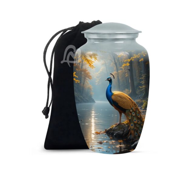 Peacock Cremation Urns for Ashes Adult Large Cremation Funeral Human Memorial Burial Remain Metal
