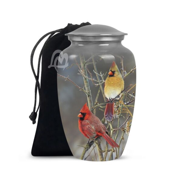 Decorative Modern Urn, Funeral Urns for Mom - Peaceful Bird Design Urns for Ashes.
