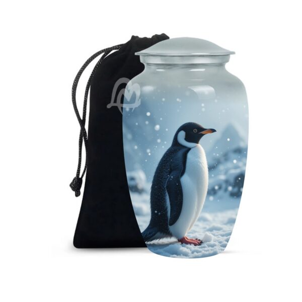 Penguine Cremation Urn Memorial Human Ashes Container Jar Pot | Burial Funeral Urns