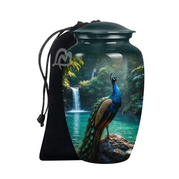 Peacock Cremation Urns for Ashes Adult Large Cremation Funeral Human Memorial Burial Remain Metal