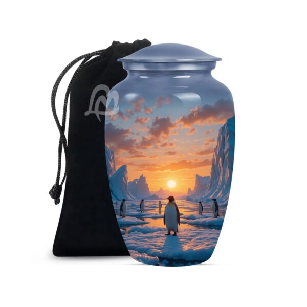 Penguine Cremation Urn Memorial Human Ashes Container Jar Pot | Burial Funeral Urns
