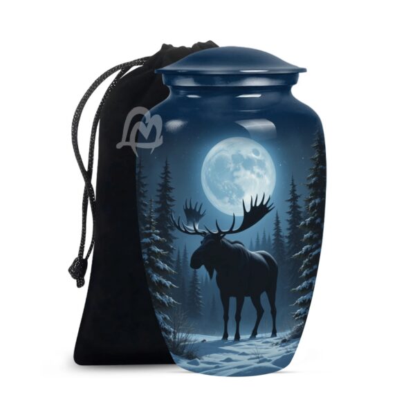 Moose Cremation Urn for Human Ashes for Women & Men