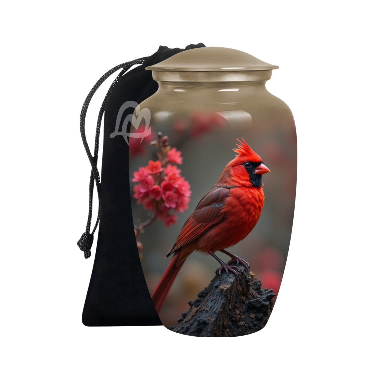 Cardinal Bird Urns for Human Ashes - Metal Urns for Adults