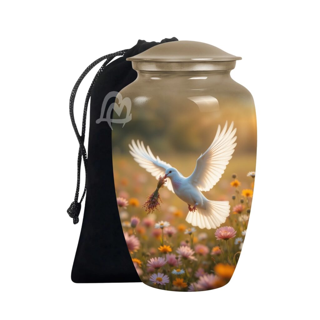 Dove Urns for Ashes for Adult Female & Male - Large Metal Home Decorative Funeral, Burial