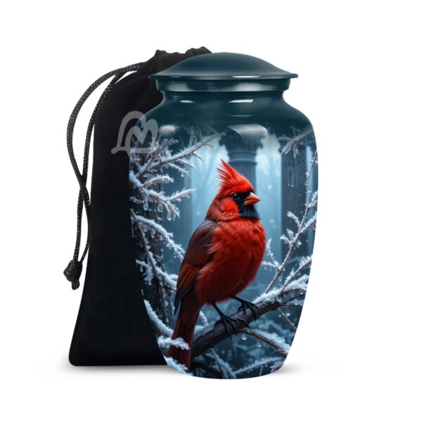 Decorative Modern Urn, Funeral Urns for Mom - Peaceful Bird Design Urns for Ashes.