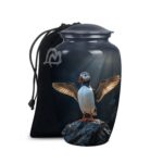 Puffin Bird Cremation Urn for Adult Men - Funeral Ashes Container - Memorial Urns for Burial & Funeral