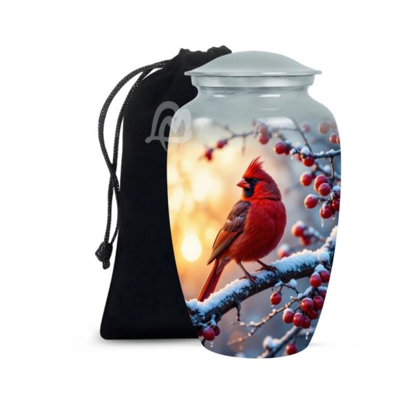 Decorative Modern Urn, Funeral Urns for Mom - Peaceful Bird Design Urns for Ashes.