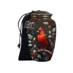 Cardinal Bird Urns for Human Ashes - Metal Urns for Adults