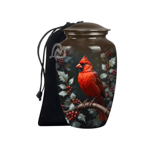 Cardinal Bird Urns for Human Ashes - Metal Urns for Adults