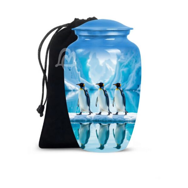 Penguine Cremation Urn Memorial Human Ashes Container Jar Pot | Burial Funeral Urns