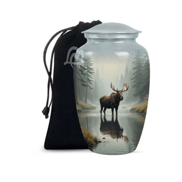 Moose Cremation Urn for Human Ashes for Women & Men