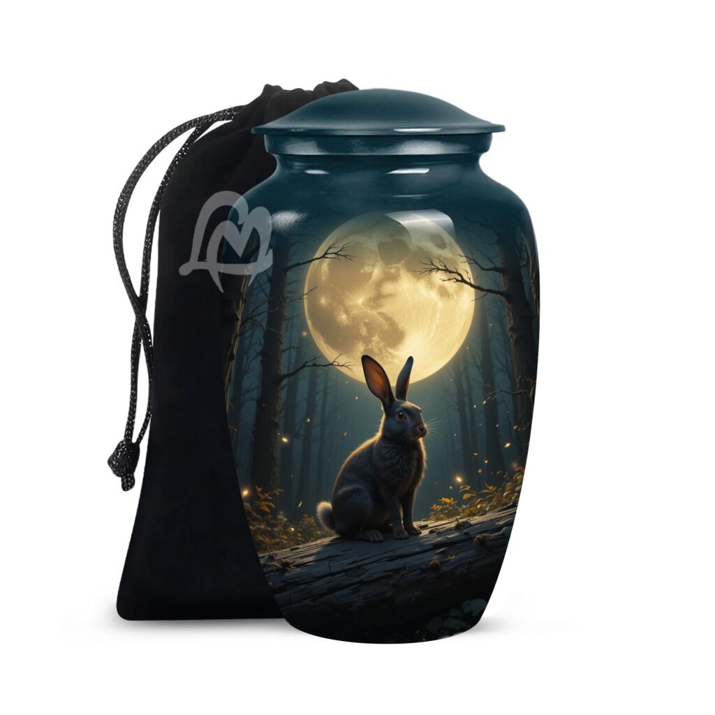 Rabbit Aluminum Cremation Funeral Urns for Adult Human & Pet Loss
