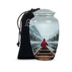 "Forever in Our Hearts" Boatman Cremation Urn for Human Ashes - Adult Funeral Urn Handcrafted
