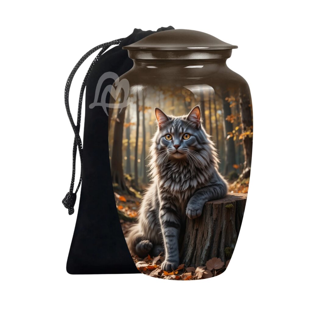 Persian Cat Urns for Adult Women & Men - Large Capacity Urn for Ashes