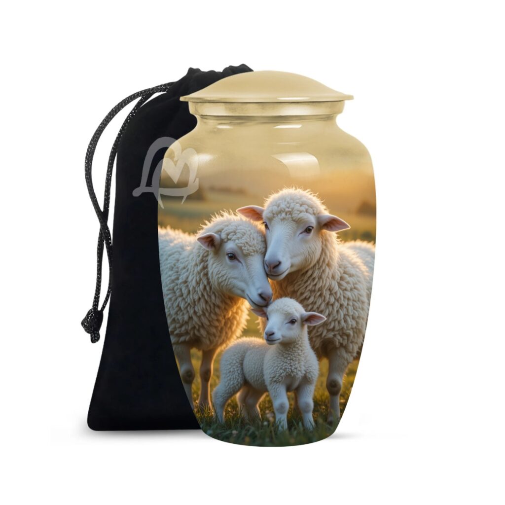 Sheep Cremation Urn for Ashes Adult Male/Female | Handcrafted Urns for Human Ashes