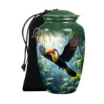 Toucan Urns Family Tribute of Peaceful Handcrafted Large Urn for Ashes Adult Male & Female