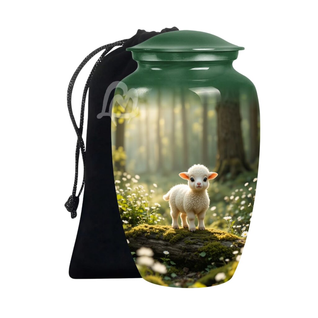 Sheep Cremation Urn for Ashes Adult Male/Female | Handcrafted Urns for Human Ashes