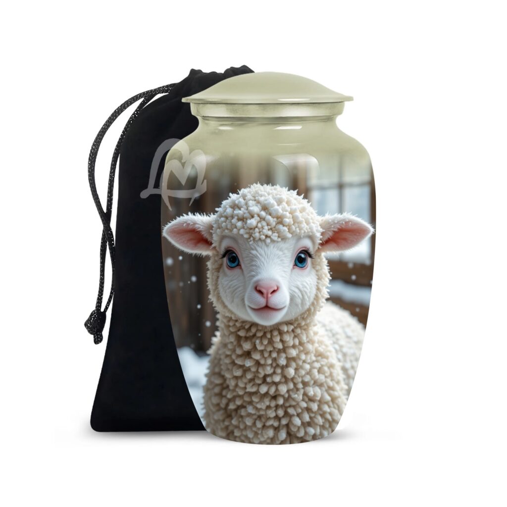Sheep Cremation Urn for Ashes Adult Male/Female | Handcrafted Urns for Human Ashes
