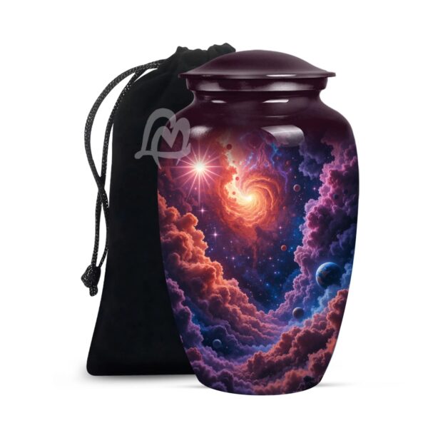 Galaxy Cremation Urn for Ashes Adult Male - Beautifully Handcrafted Urns