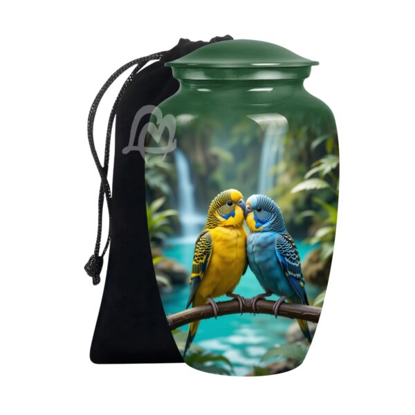Budgie Cremation Urn for Human Ashes | Memorial Urn Carefully Handcrafted with Elegant Finishes
