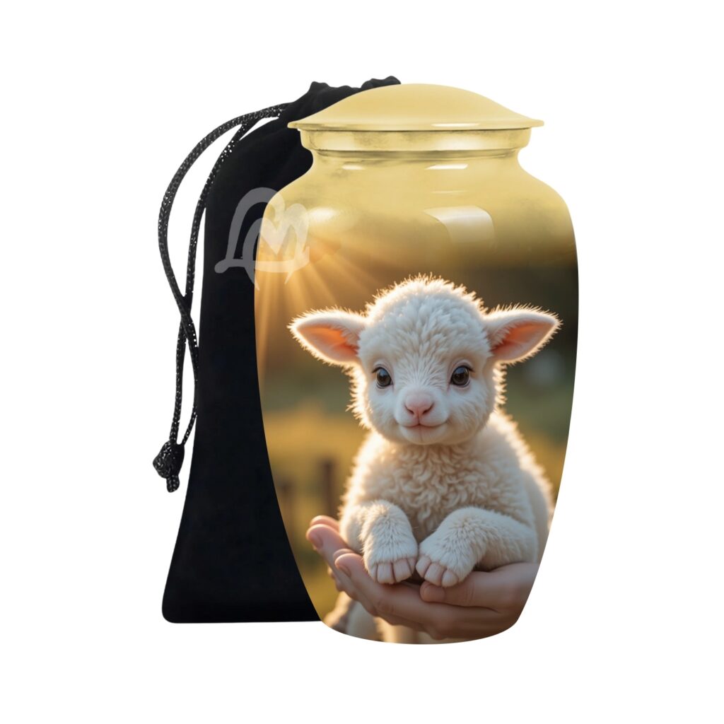 Sheep Cremation Urn for Ashes Adult Male/Female | Handcrafted Urns for Human Ashes