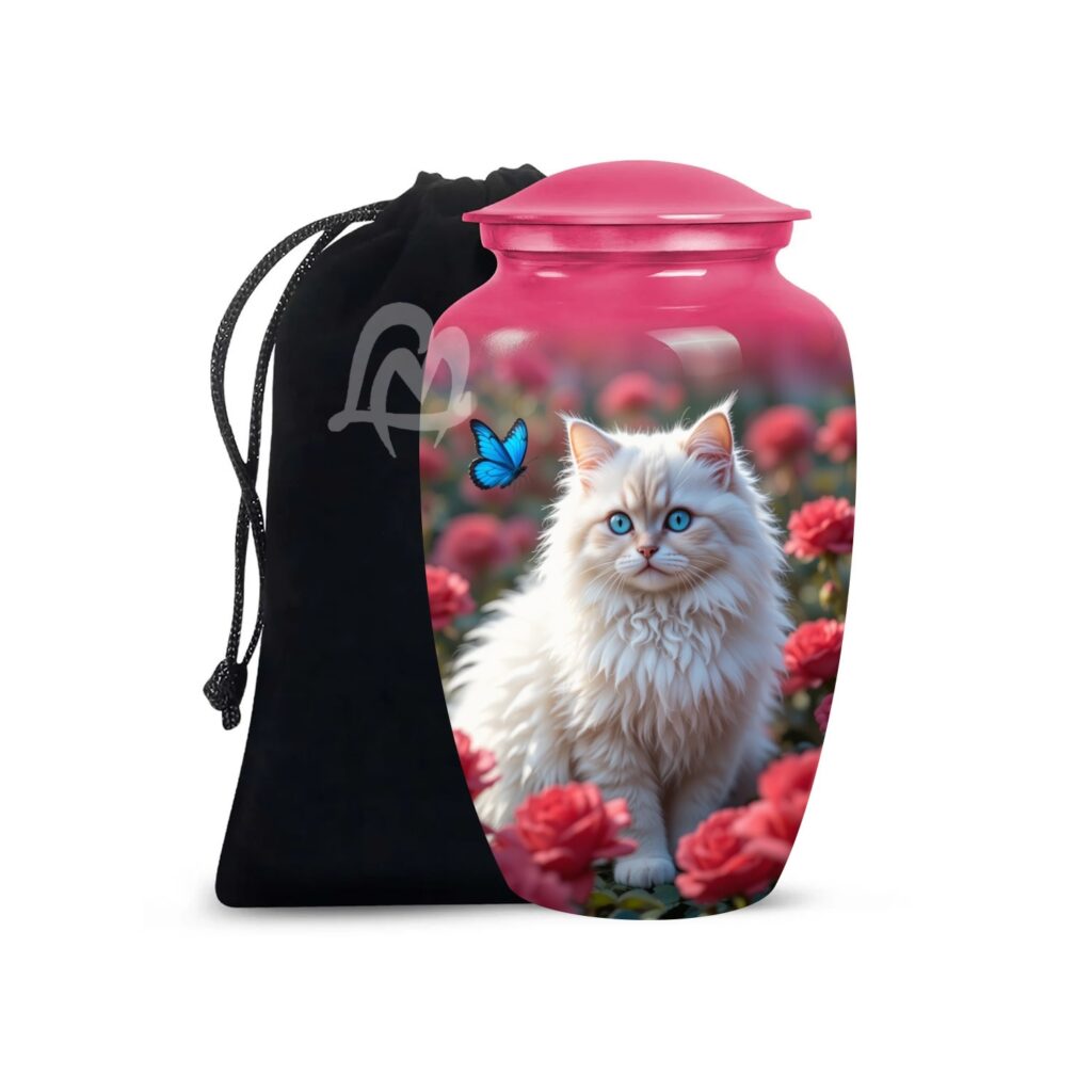 Persian Cat Urns for Adult Women & Men - Large Capacity Urn for Ashes