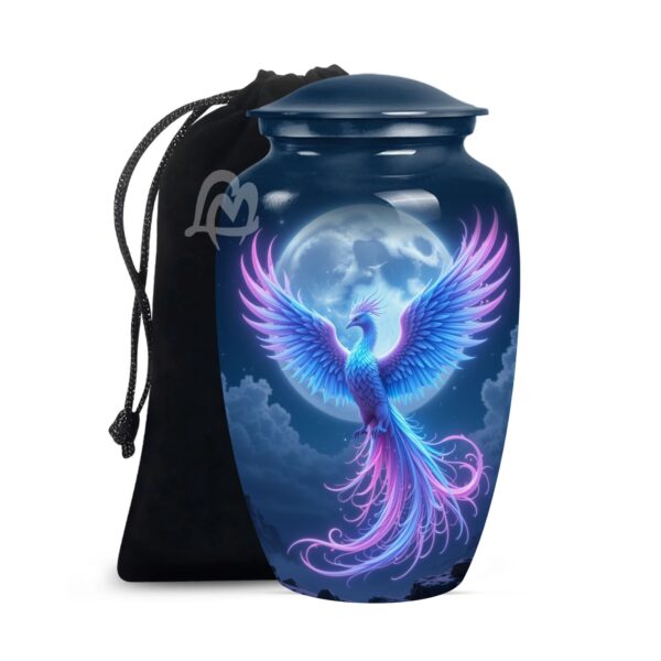 Phoenix Cremation Funeral Urns for Adult Human | Memorial Container Jar Pot, Beautiful Style