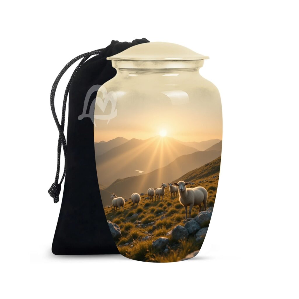 Sheep Cremation Urn for Ashes Adult Male/Female | Handcrafted Urns for Human Ashes