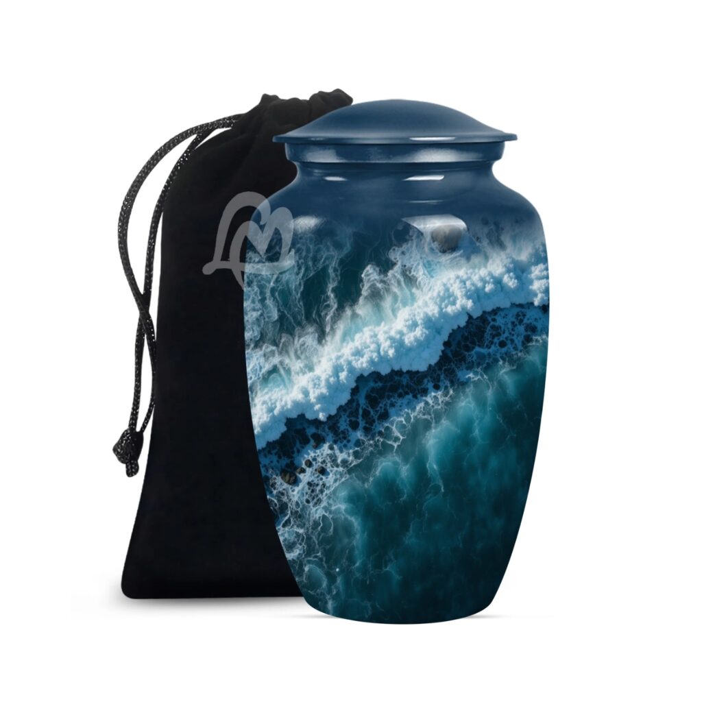 Handmade Funeral Urns With Velvet Bag Thoughtful Gift for Someone.