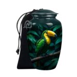 Toucan Urns Family Tribute of Peaceful Handcrafted Large Urn for Ashes Adult Male & Female