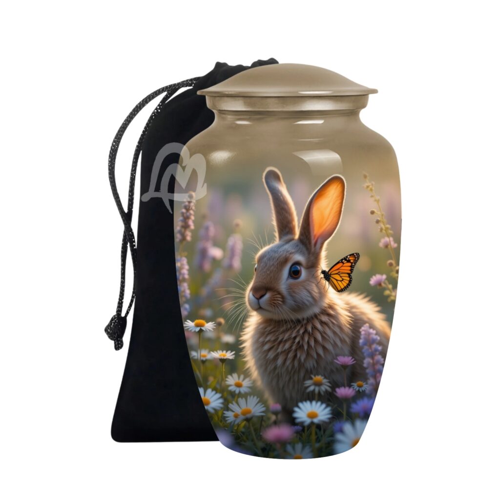 Rabbit Aluminum Cremation Funeral Urns for Adult Human & Pet Loss