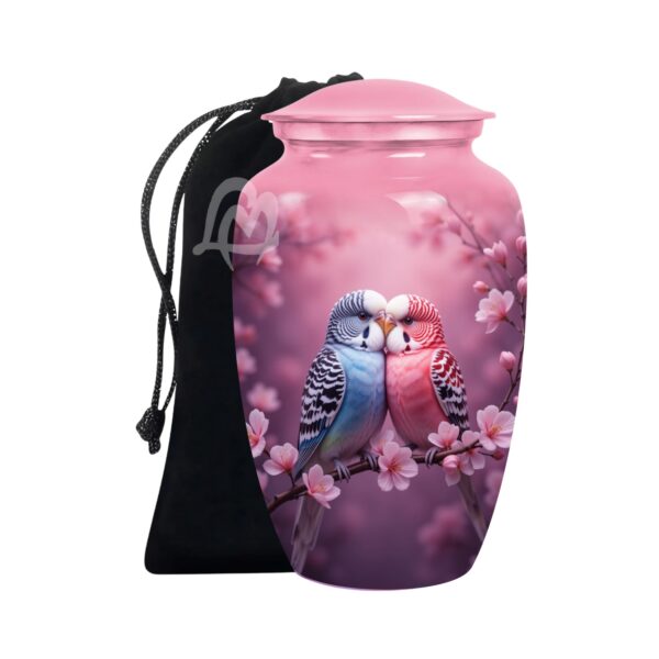Budgie Cremation Urn for Human Ashes | Memorial Urn Carefully Handcrafted with Elegant Finishes