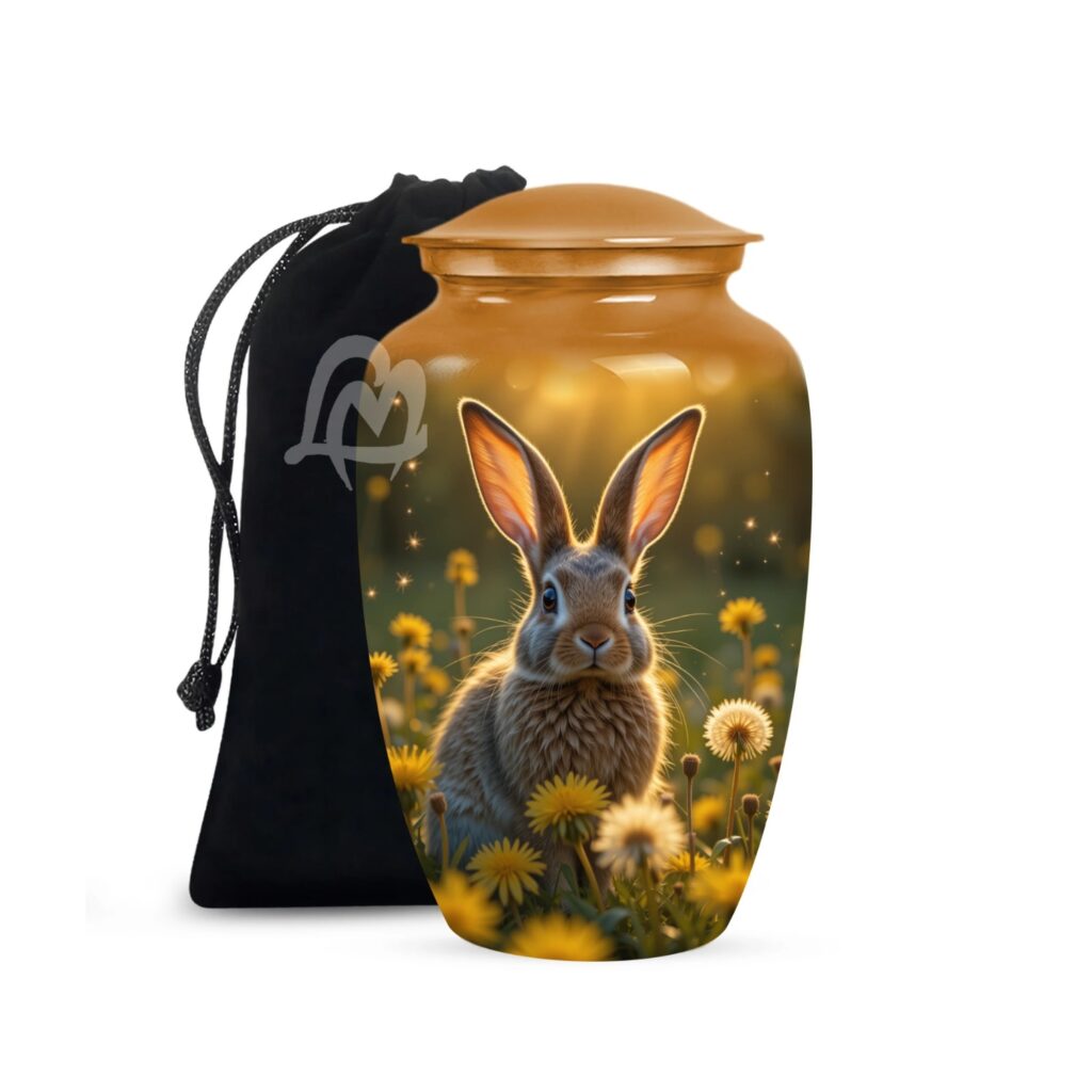 Rabbit Aluminum Cremation Funeral Urns for Adult Human & Pet Loss